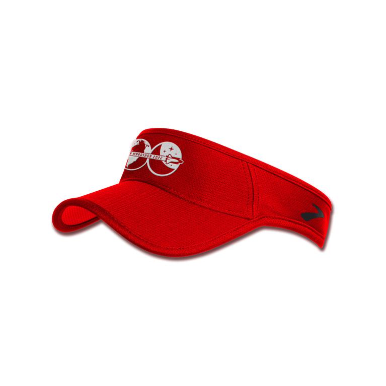 Brooks Houston22 Tempo Running Visor - Women's - Red/Houston Planets (68594-WCEX)